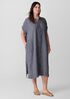 Puckered Organic Linen Shirtdress