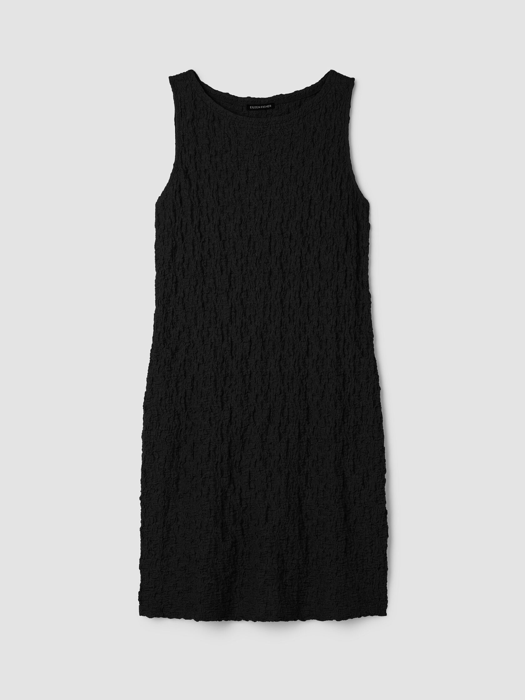 Bubble Jacquard Bateau Neck Dress