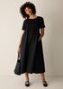 Organic Cotton Poplin Round Neck Dress