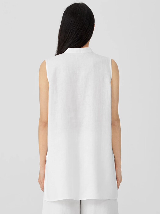 Organic Handkerchief Linen Sleeveless Shirt