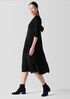 Stretch Silk Jersey Ballet Neck Dress