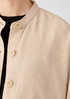 Linen Blend Stand Collar Jacket