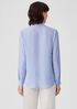 Silk Georgette Crepe V-Neck Shirt