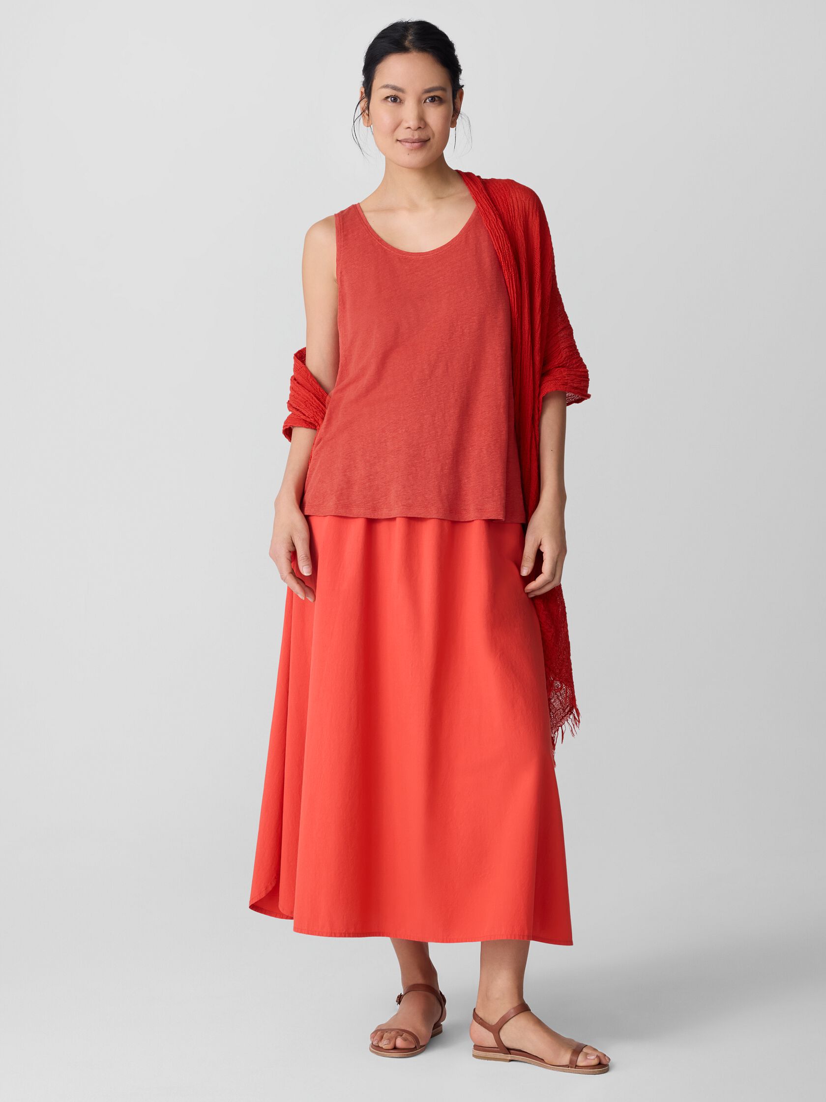 Organic Linen Jersey Scoop Neck Tank