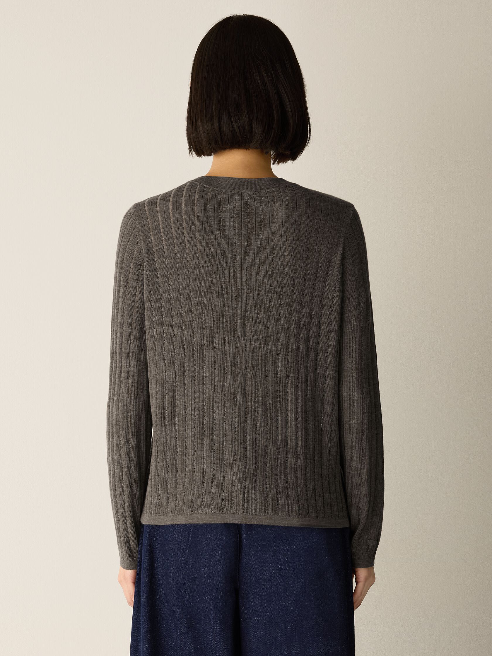 Superfine Merino Crew Neck Top in Regenerative Wool