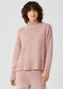 Peruvian Organic Cotton Boucle Turtleneck Box-Top