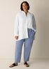 Organic Cotton Pucker Check Tapered Pant