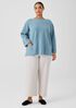 Lightweight Boiled Wool Bateau Neck Top in Regenerative Wool