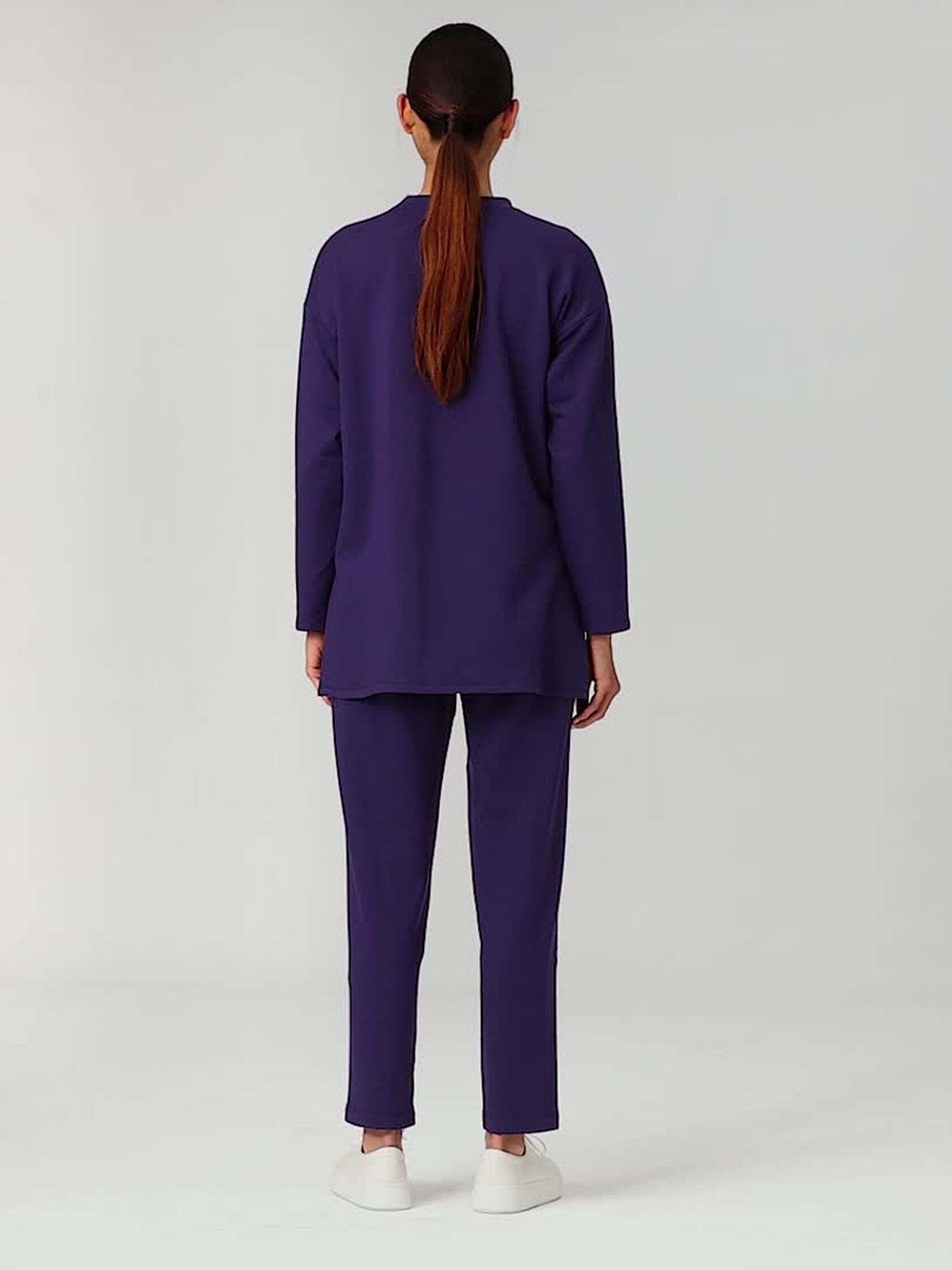Cozy Brushed Terry Hug Crew Neck Long Top
