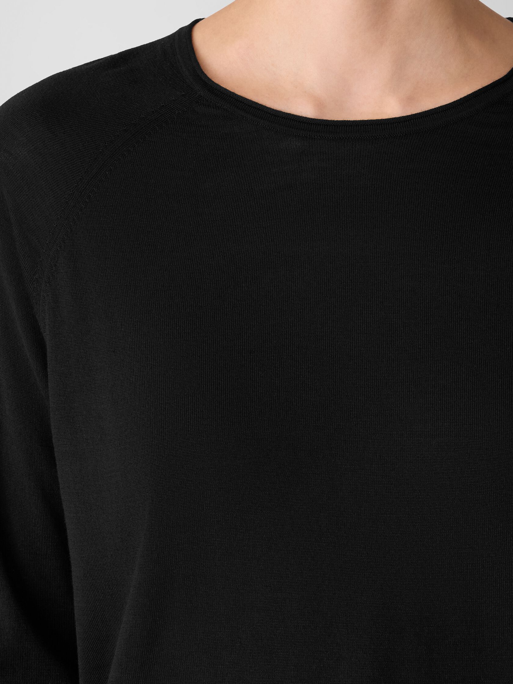 Superfine Merino Crew Neck Top in Regenerative Wool