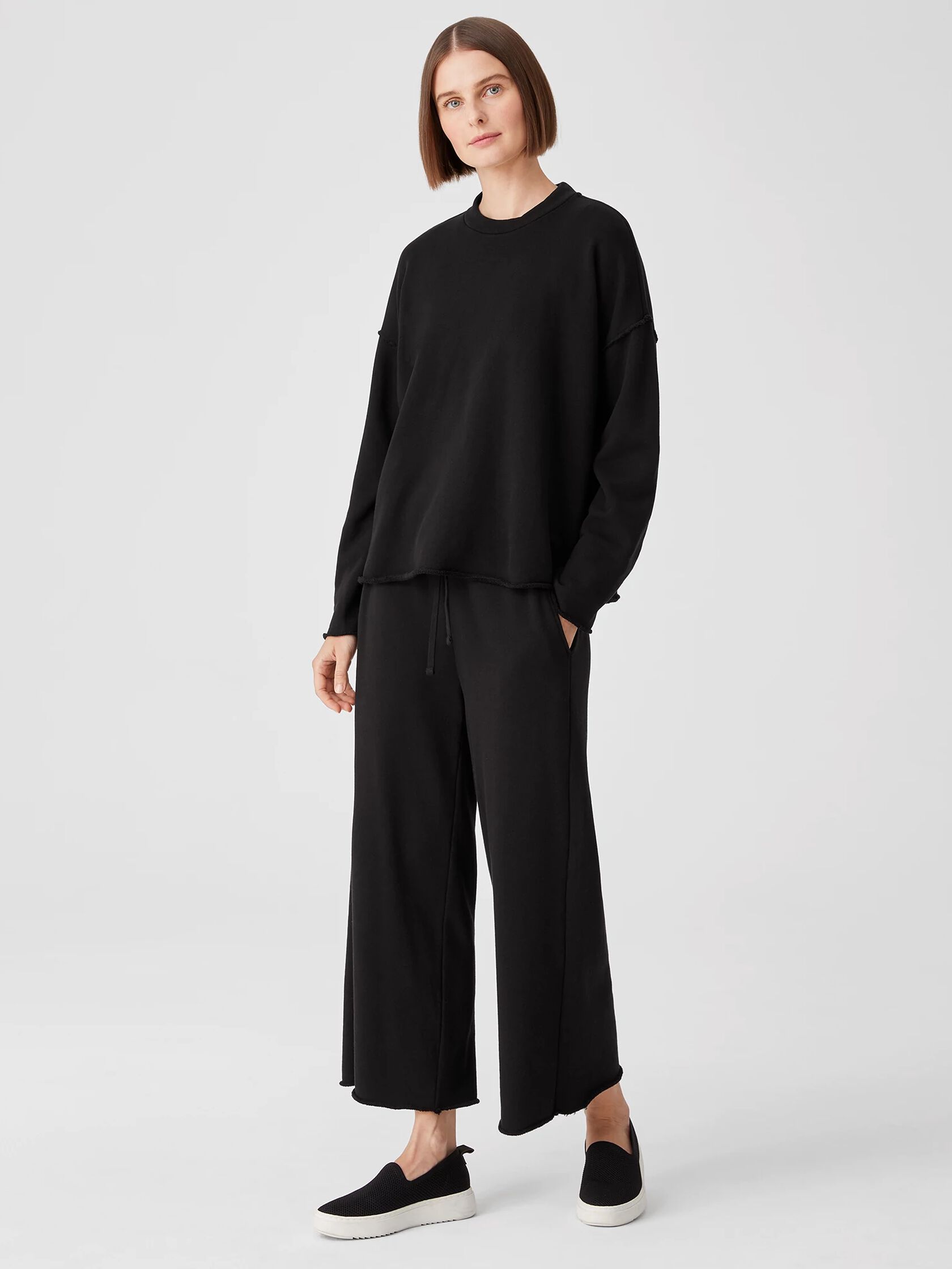 Organic Cotton French Terry Box-Top | EILEEN FISHER