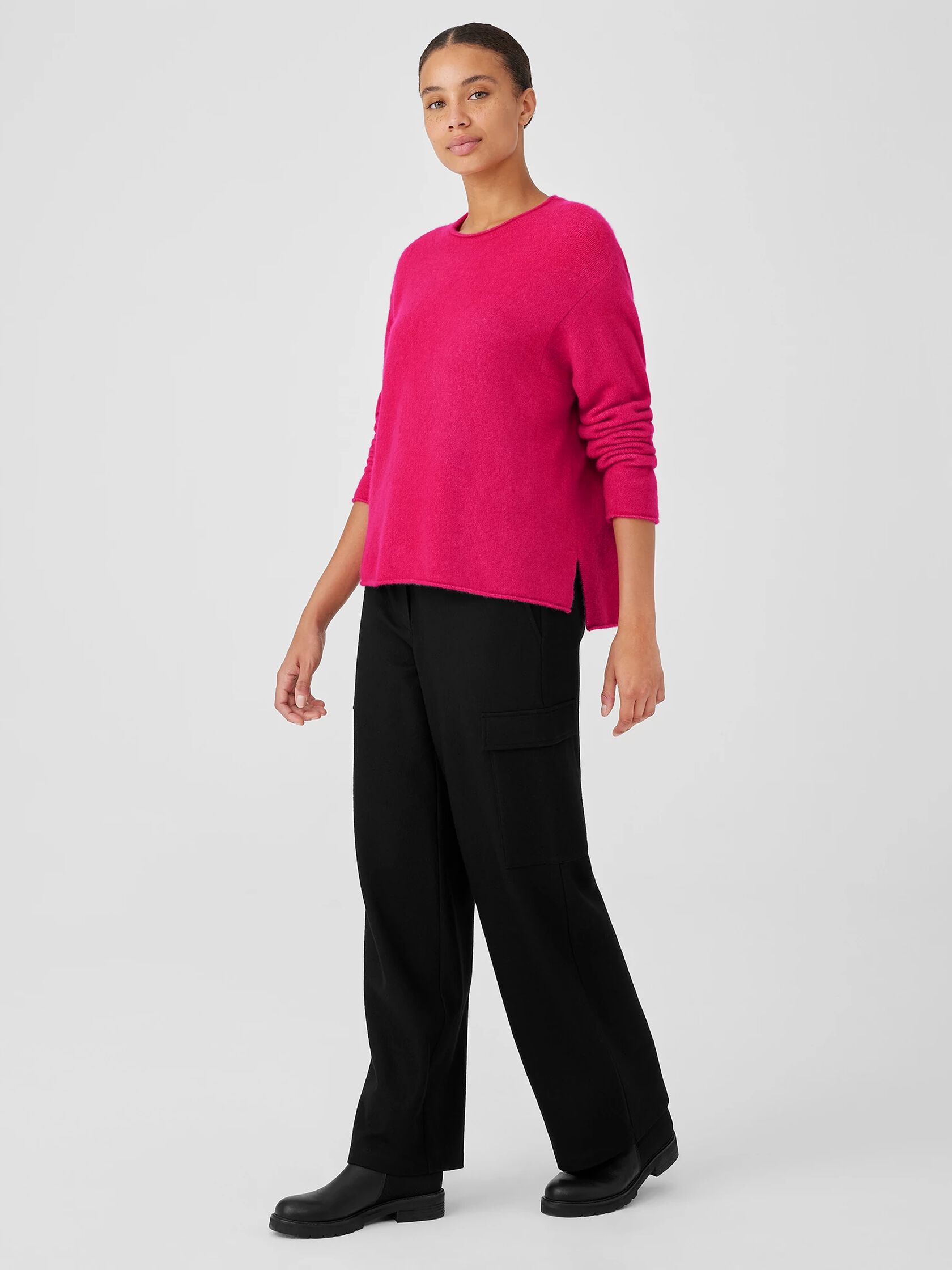 Cashmere Silk Bliss Crew Neck Top