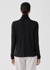 Pima Cotton Blend Turtleneck Top