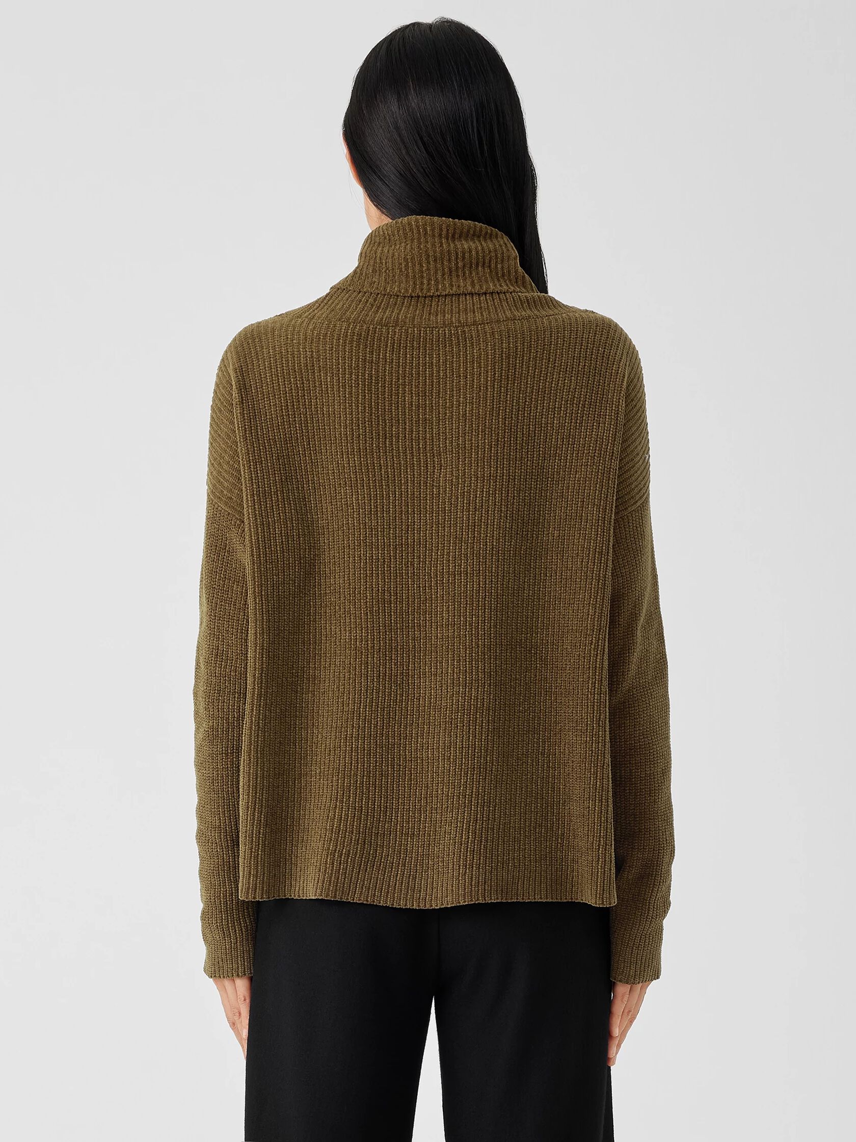 Organic Cotton Chenille Turtleneck Top