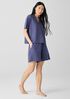 Organic Cotton Interlock Notch Collar Sleep Shirt