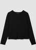 Stretch Jersey Knit Button-Front Top