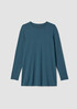 Stretch Jersey Knit Crew Neck Long Top