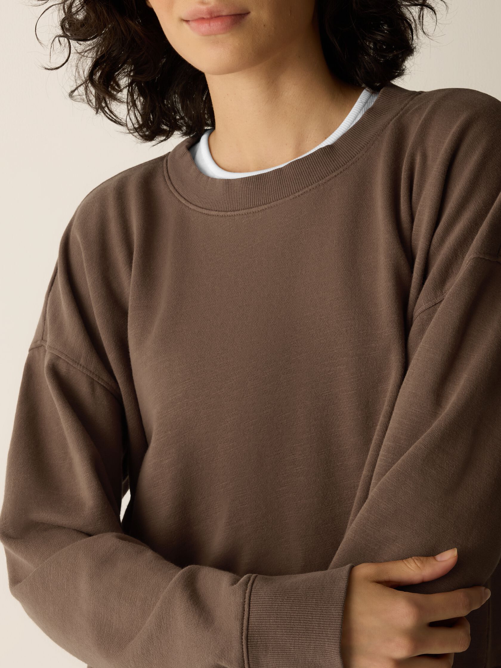 Garment-Dyed Organic Cotton Terry Cropped Box-Top
