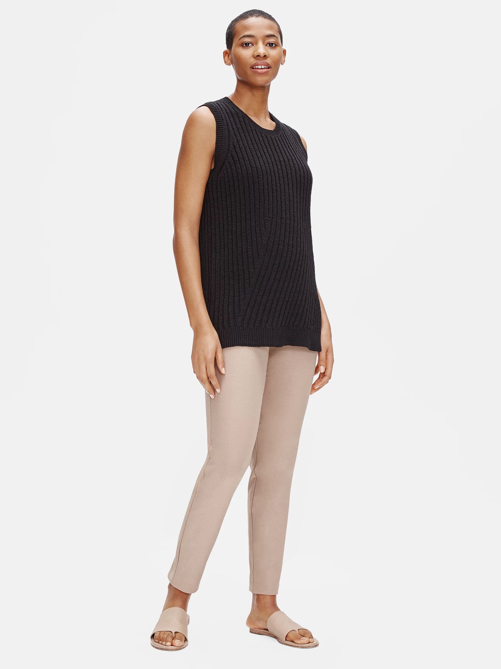 Washable Stretch Crepe Slim Pant