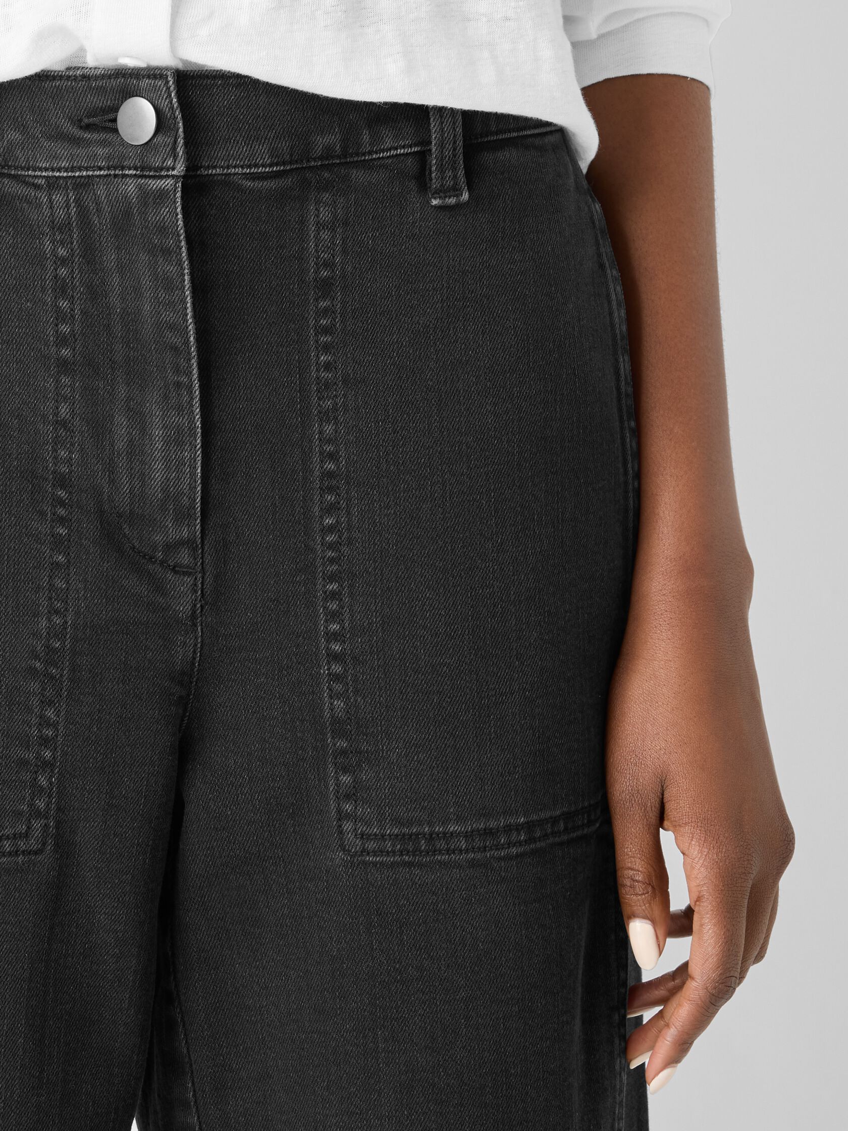 Cotton Stretch Denim Lantern Jean