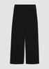 Cotton Blend Ponte Wide-Leg Pant