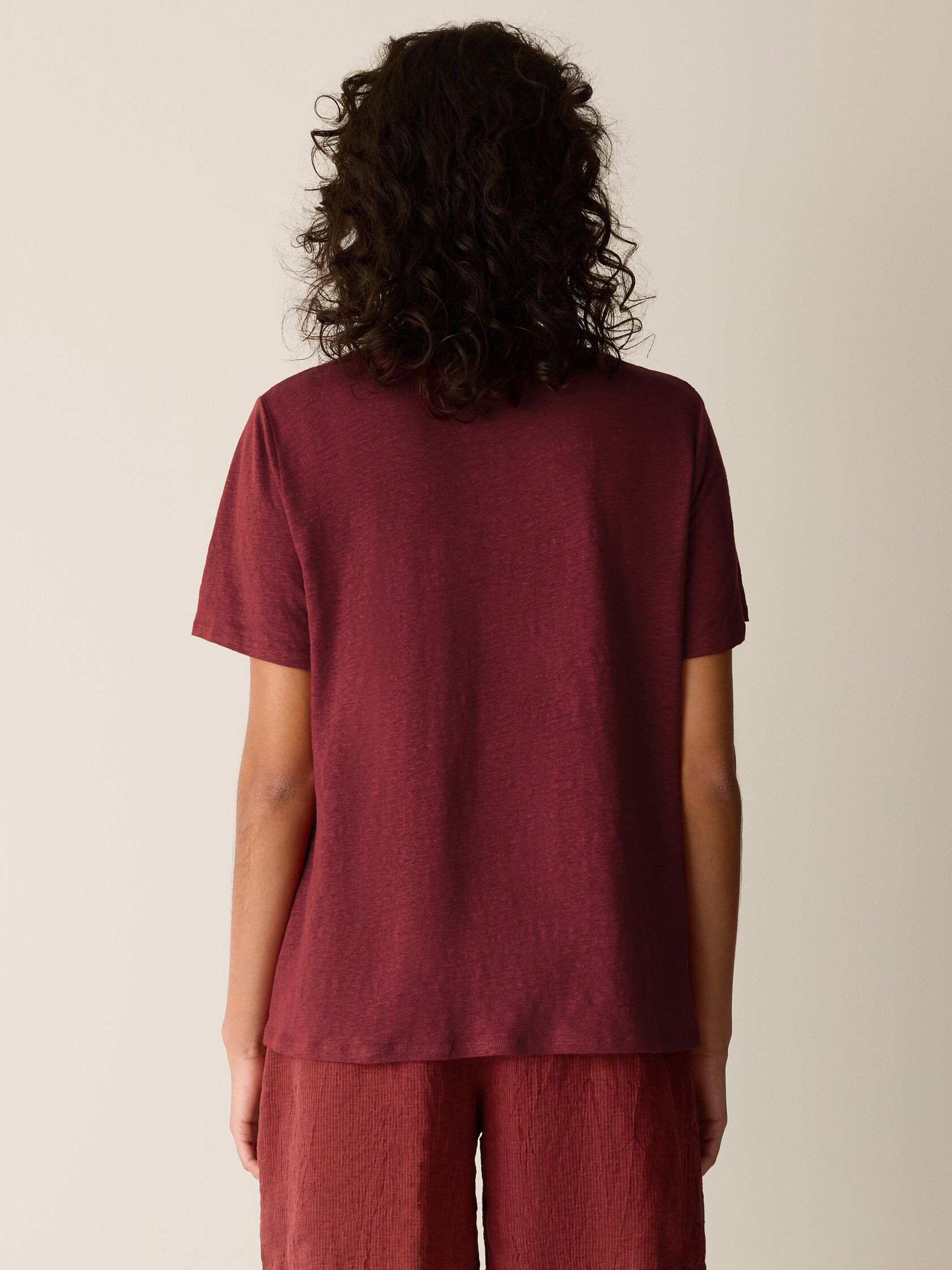 Organic Linen Jersey Crew Neck Tee