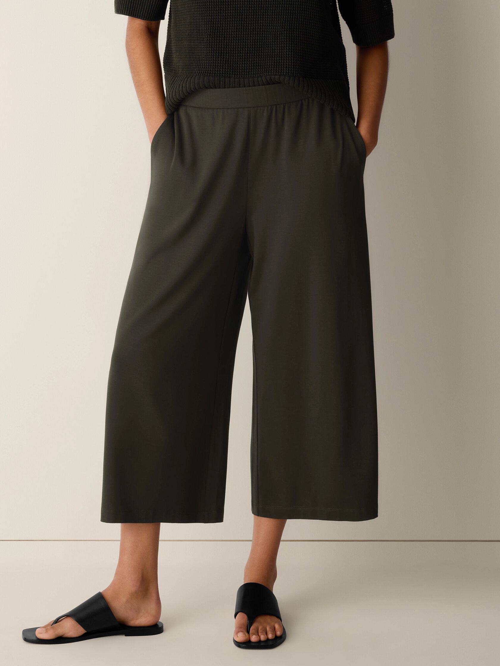 Stretch Jersey Knit Culotte