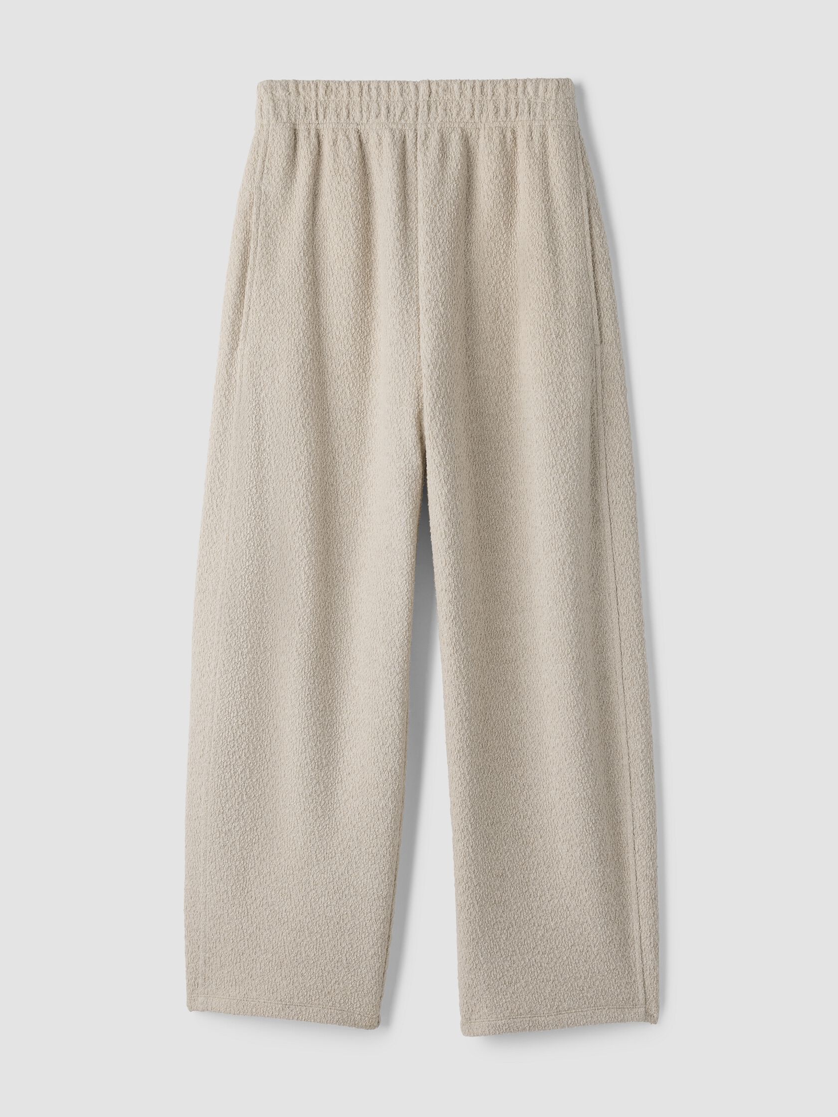 Organic Cotton Boucle Knit Barrel Pant