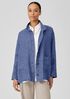 Washed Organic Linen Delave Stand Collar Jacket