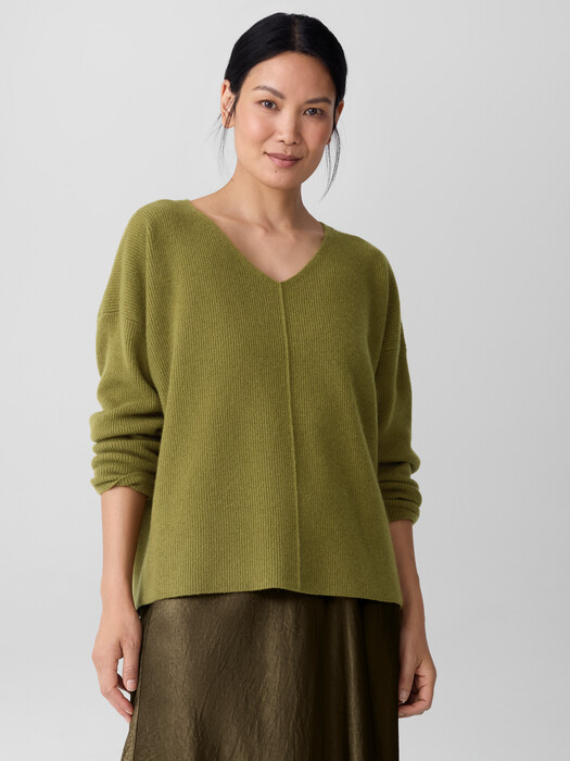 Italian Cashmere V-Neck Top