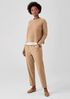 Soft Wool Flannel Tapered Ankle Pant