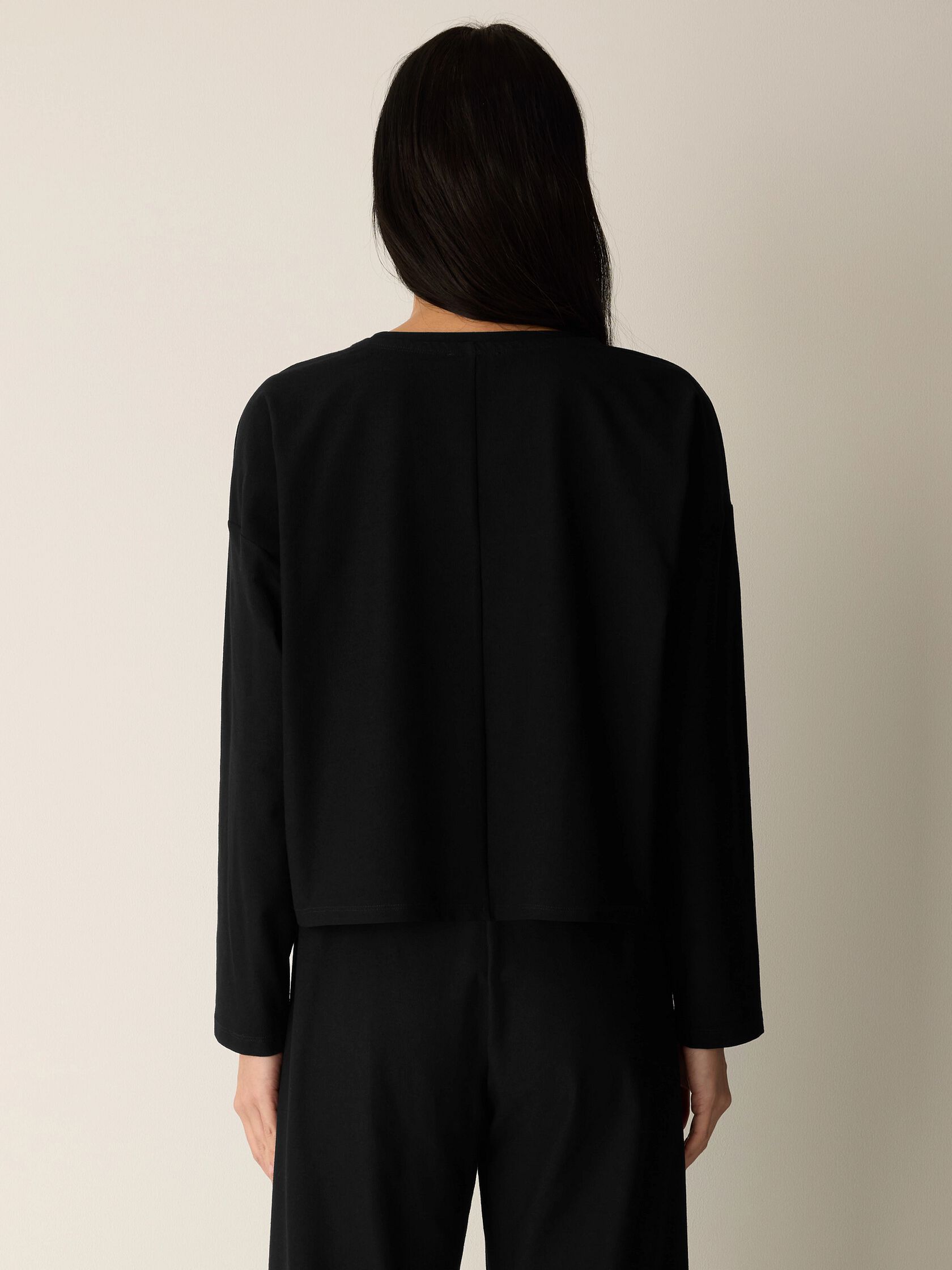 Resewn Washable Stretch Crepe Box-Top