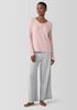 Cozy Organic Cotton Waffle Henley Sleep Top