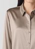 Stretch Silk Charmeuse Classic Collar Shirt