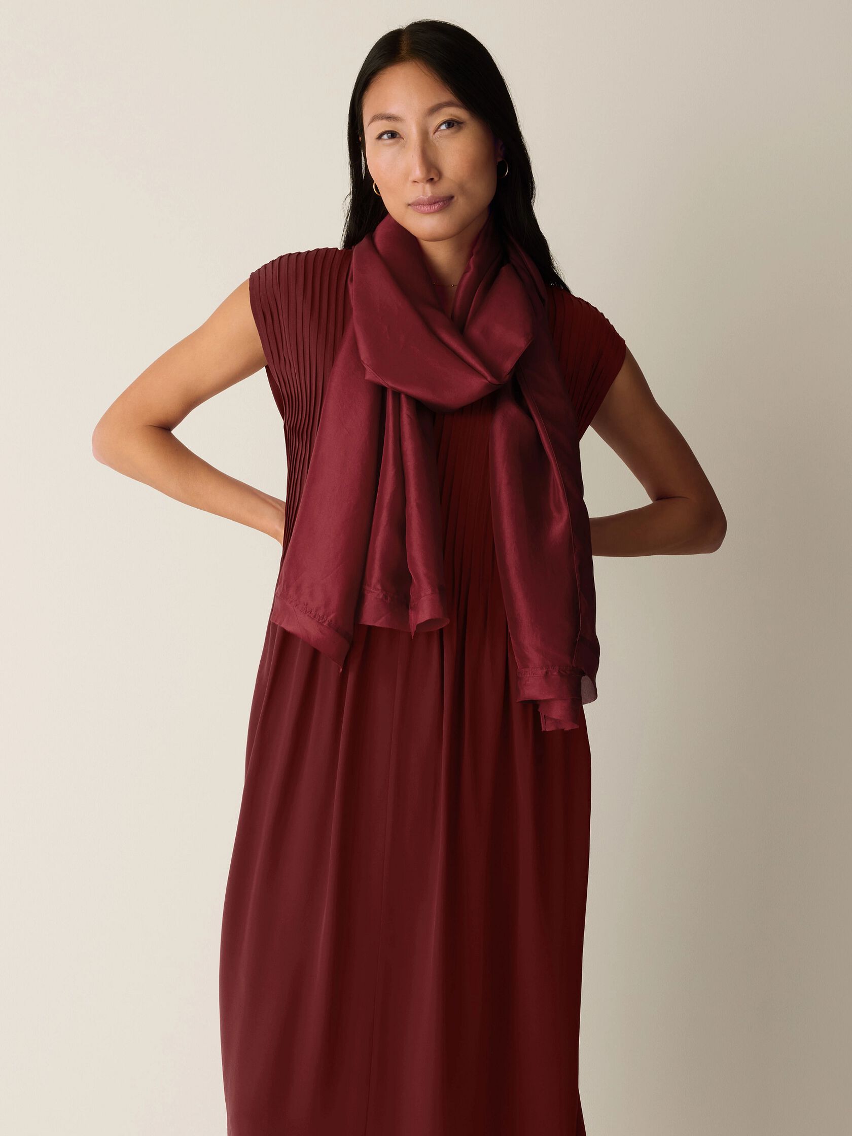 Washed Organic Silk Scarf