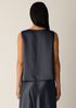 Textured Satin Ballet Neck Tank
