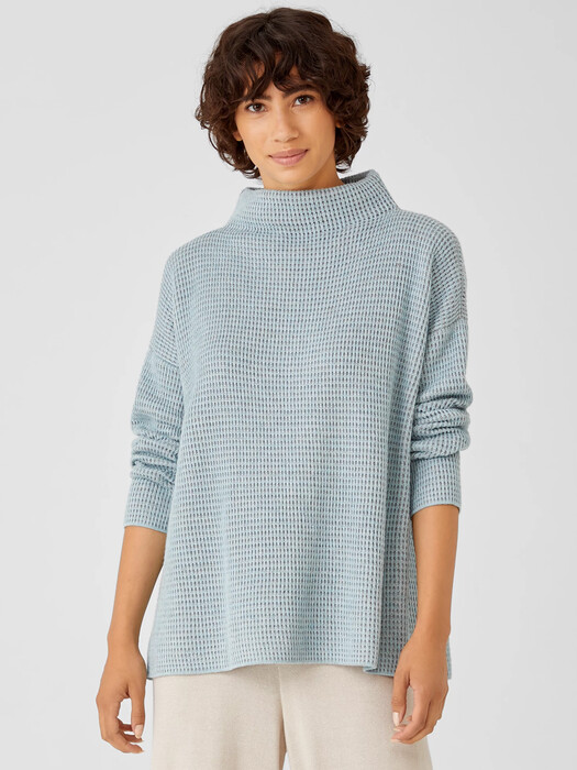 Peruvian Organic Cotton Blend Funnel Neck Top