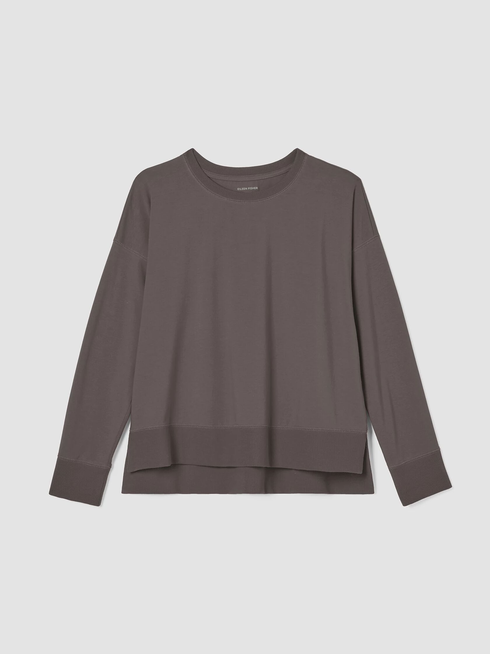 Traceable Cotton Jersey Crew Neck Top | EILEEN FISHER