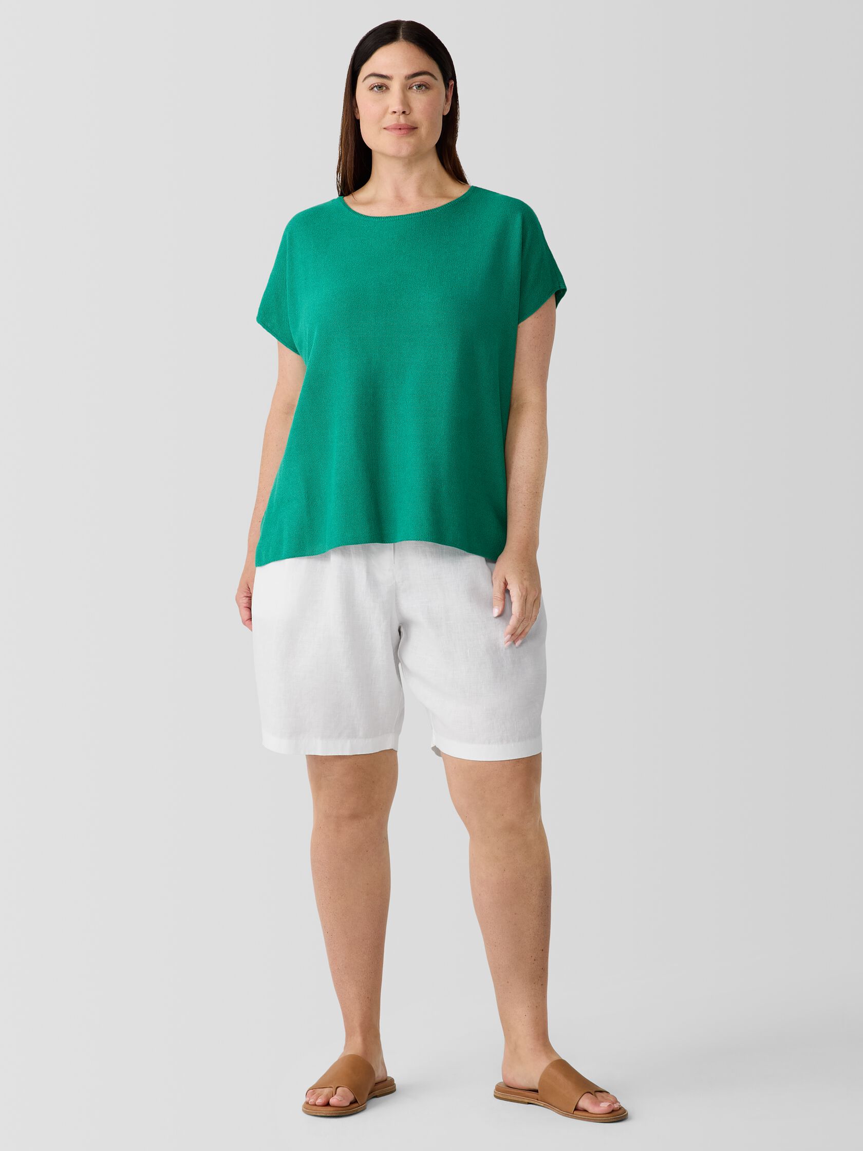 Organic Linen Cotton Square Top