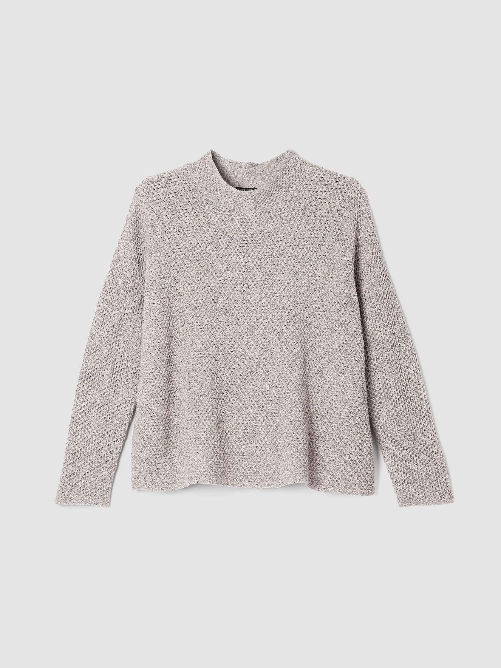 Silk Noil Funnel Neck Top