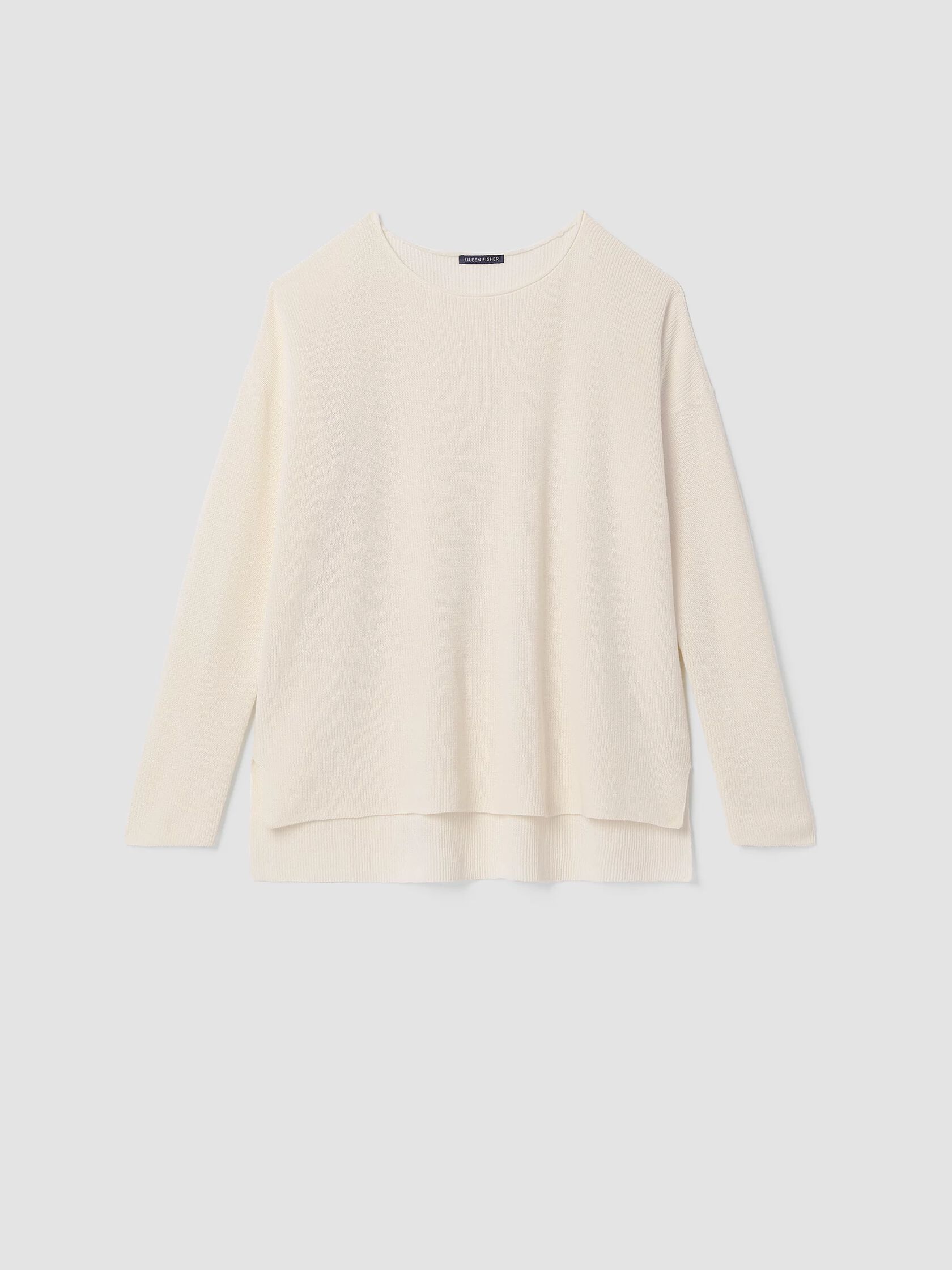 Organic Linen Cotton Crew Neck Box-Top