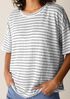 Organic Linen Jersey Stripe Box-Top