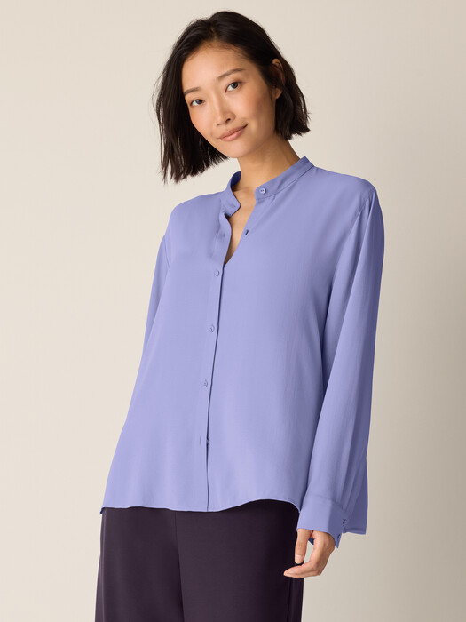 band collar dress shirt Banded Men's Shirt White 4XL7 20 Midnight Blue Grace Band Collar