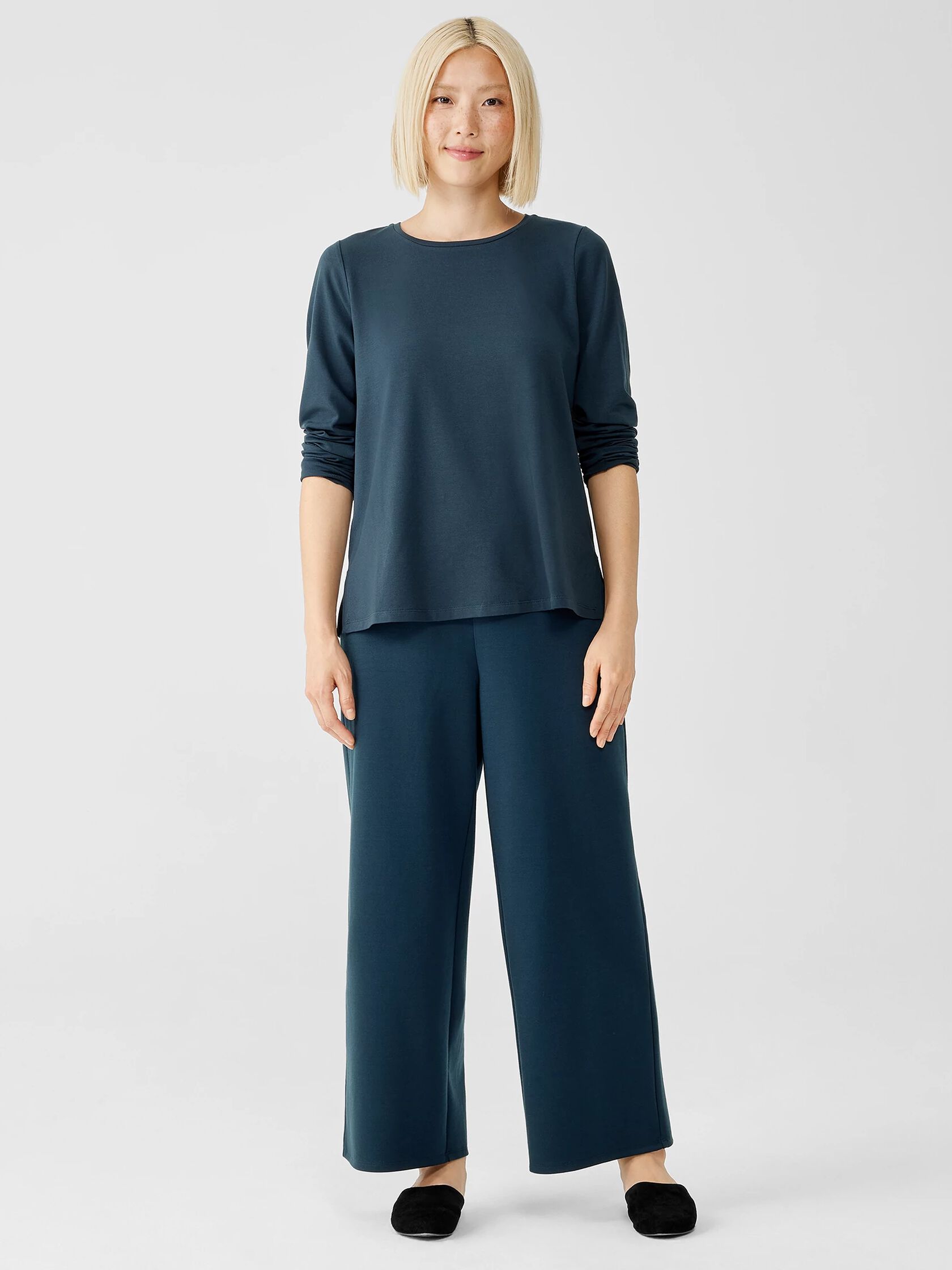 Washable Flex Ponte Wide-Leg Pant