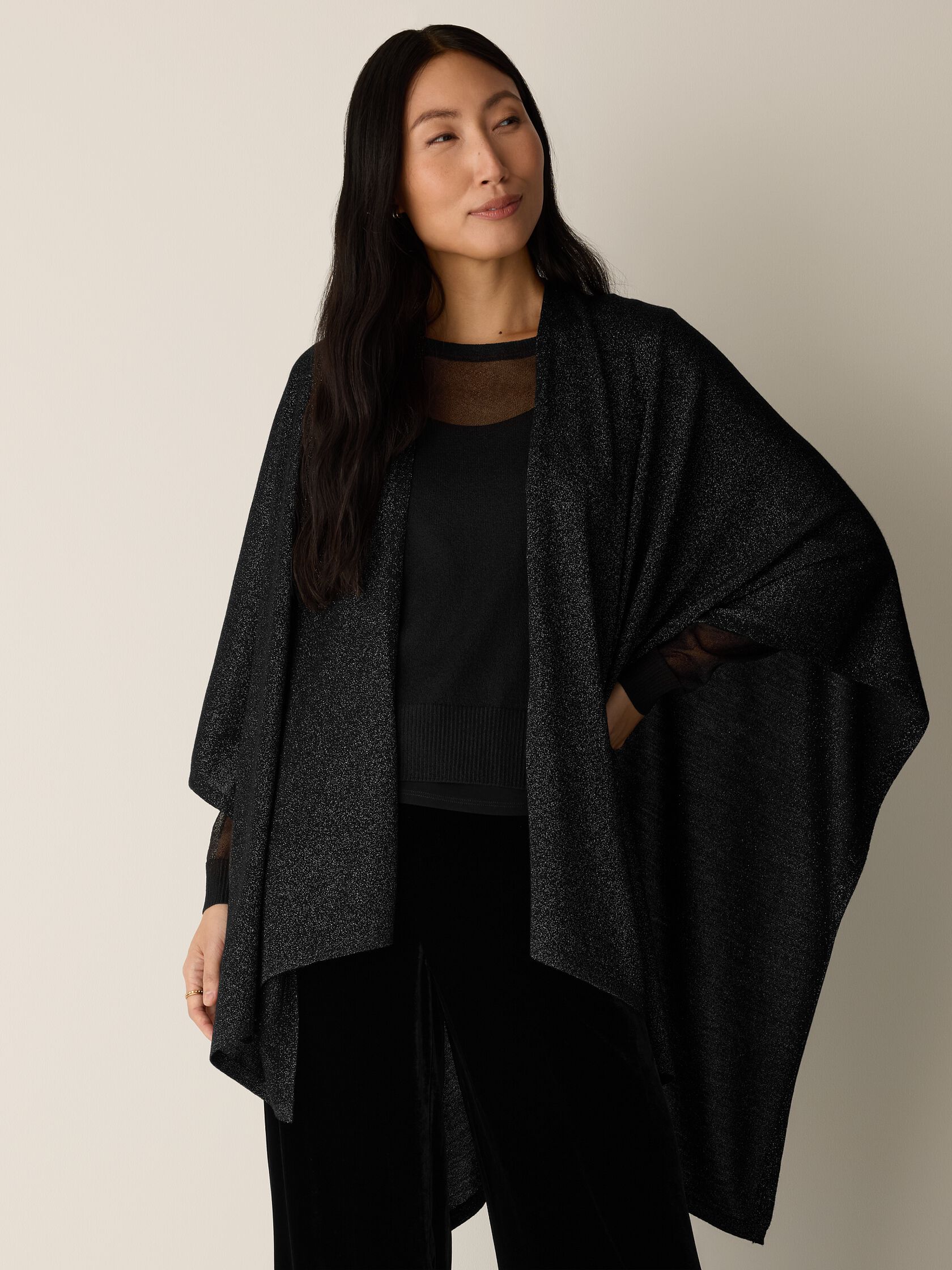 Wool Shimmer Serape in Regenerative Wool