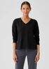 Organic Cotton Slub V-Neck Top