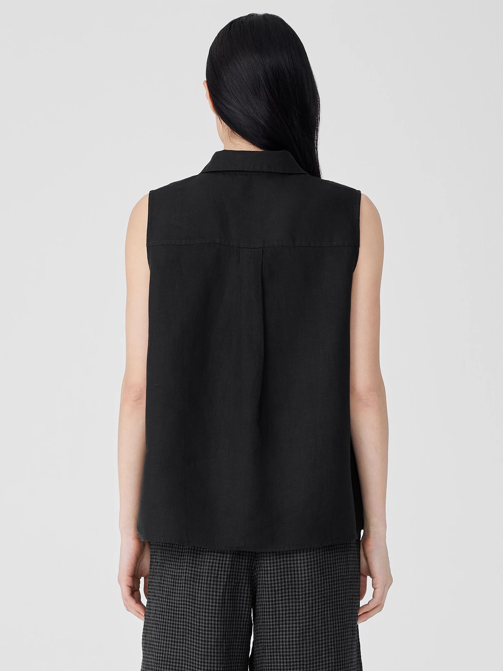 Handkerchief Linen Sleeveless Shirt