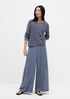Silk Georgette Crepe Wide-Leg Pant