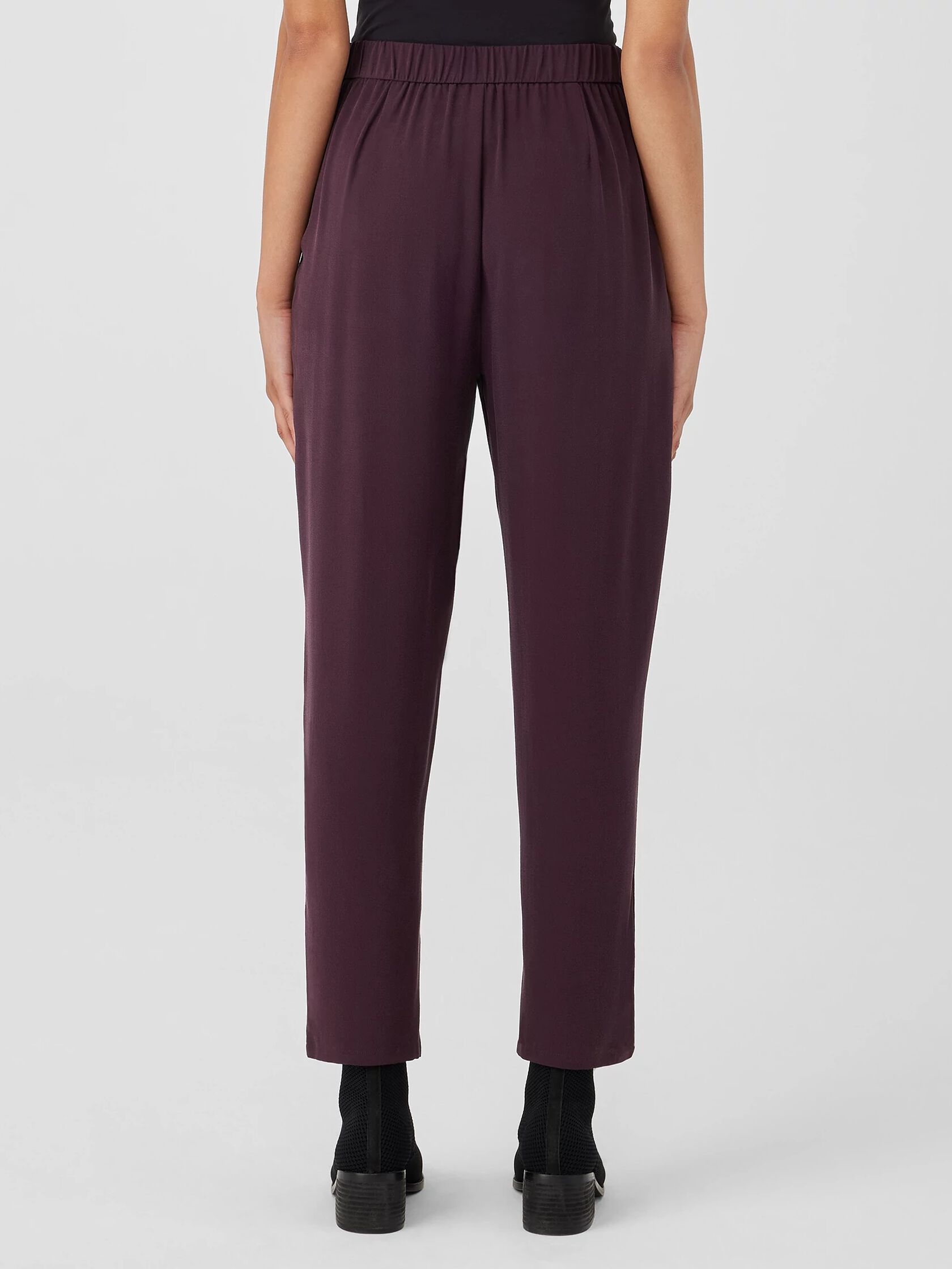 Silk Georgette Crepe Tapered Pant