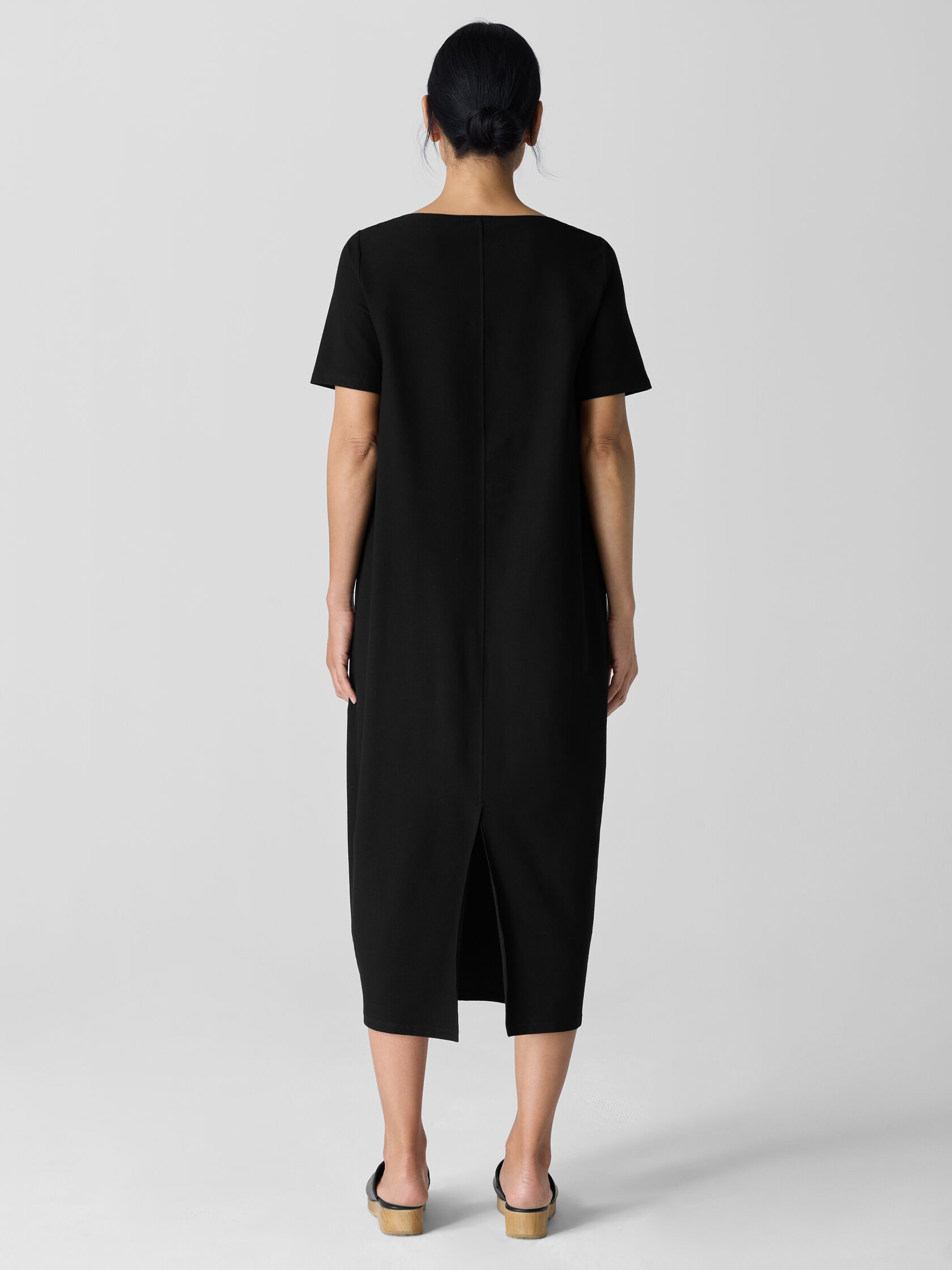 Washable Stretch Crepe Oval Dress